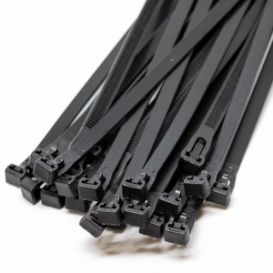 7.6mm x 150mm Black Releasable Cable Ties 100pcs