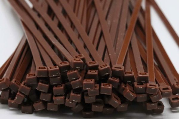 4.8mm x 200mm Brown Cable Ties 100pcs